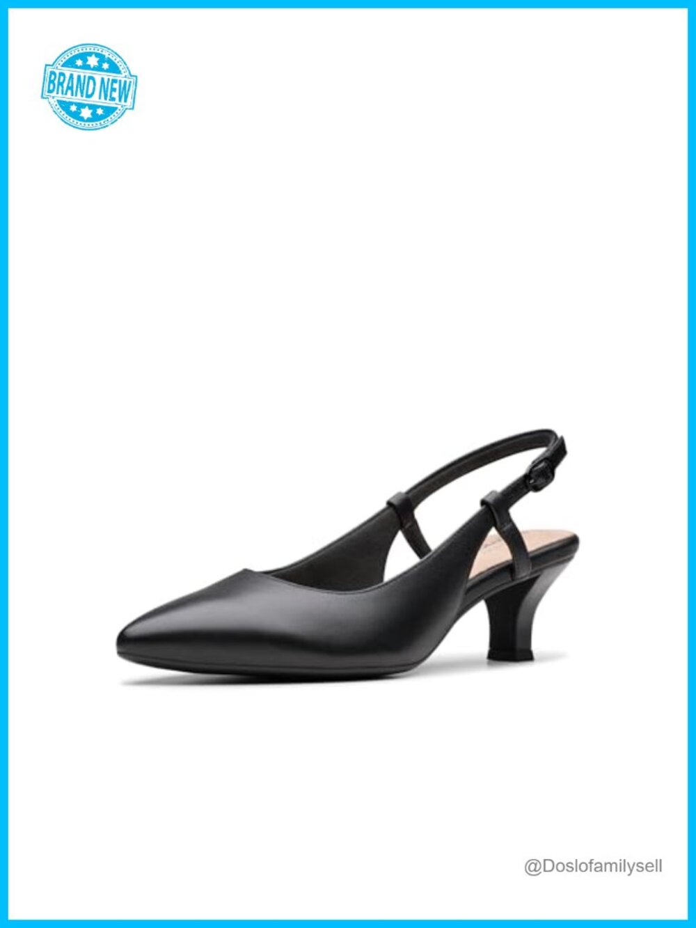 Kepley Lane Leather Kitten Heel Slip-On Pump for Office